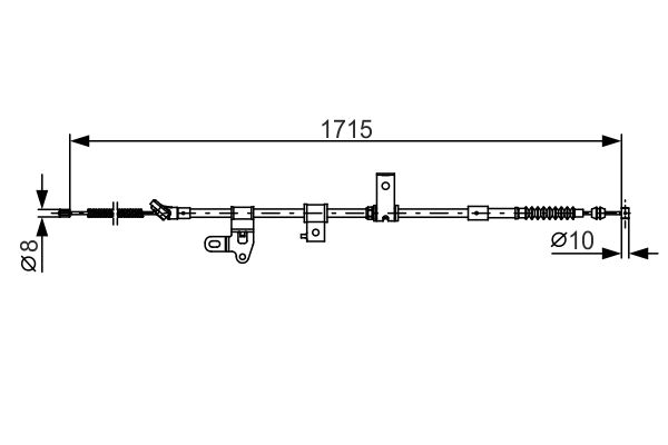 Cablu, frana de parcare 1 987 482 348 BOSCH