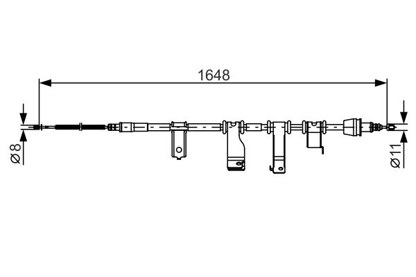 Cablu, frana de parcare 1 987 482 350 BOSCH