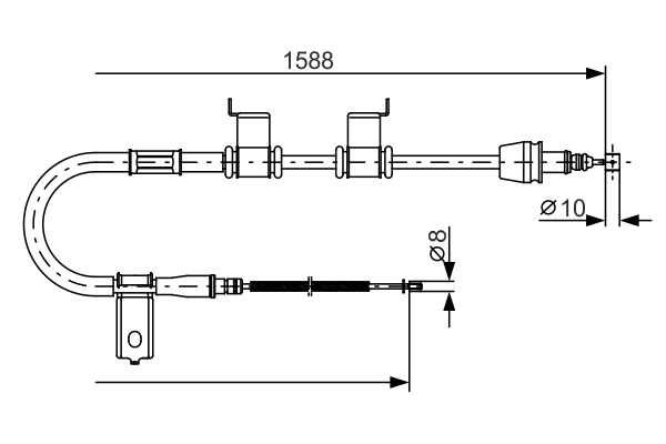 Cablu, frana de parcare 1 987 482 358 BOSCH