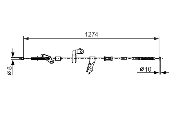 Cablu, frana de parcare 1 987 482 366 BOSCH