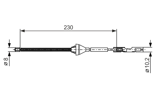 Cablu, frana de parcare 1 987 482 370 BOSCH