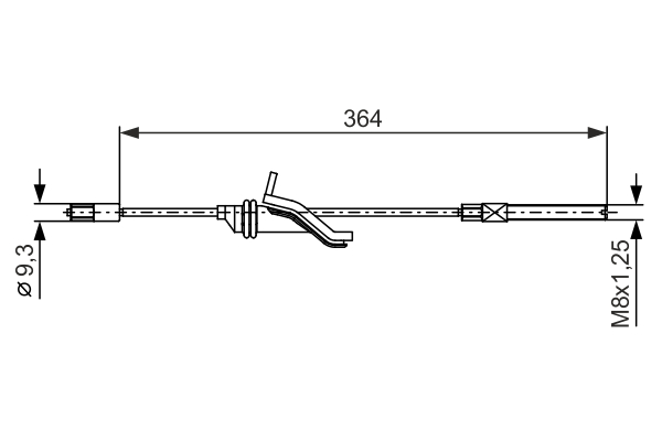 Cablu, frana de parcare 1 987 482 371 BOSCH