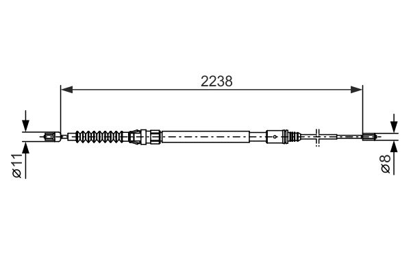 Cablu, frana de parcare 1 987 482 373 BOSCH