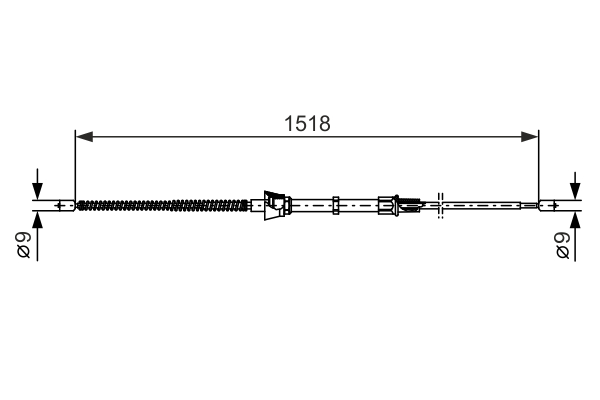 Cablu, frana de parcare 1 987 482 375 BOSCH