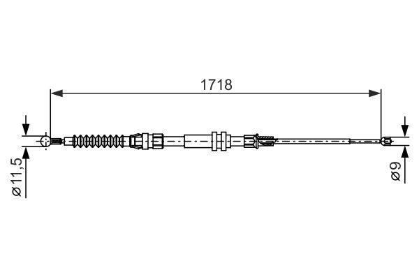 Cablu, frana de parcare 1 987 482 378 BOSCH