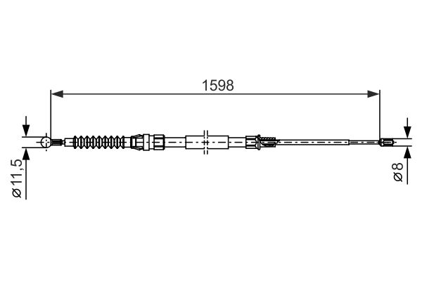 Cablu, frana de parcare 1 987 482 379 BOSCH