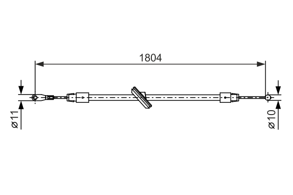 Cablu, frana de parcare 1 987 482 380 BOSCH