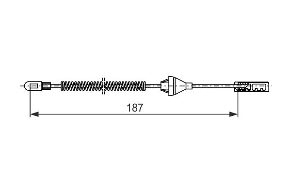 Cablu, frana de parcare 1 987 482 382 BOSCH