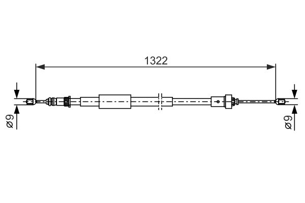 Cablu, frana de parcare 1 987 482 385 BOSCH