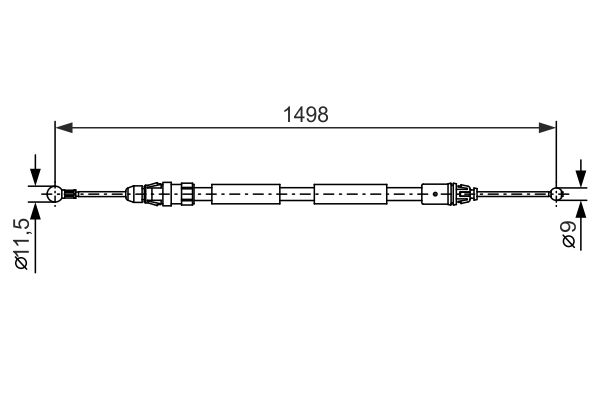 Cablu, frana de parcare 1 987 482 387 BOSCH