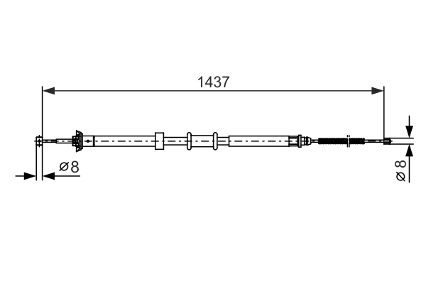 Cablu, frana de parcare 1 987 482 391 BOSCH