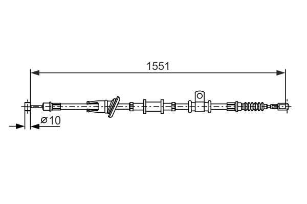 Cablu, frana de parcare 1 987 482 400 BOSCH