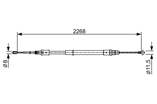 Cablu, frana de parcare 1 987 482 409 BOSCH