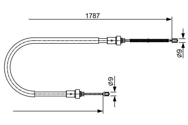 Cablu, frana de parcare 1 987 482 410 BOSCH