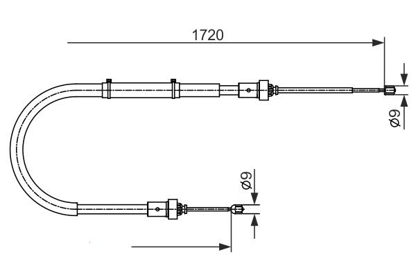 Cablu, frana de parcare 1 987 482 411 BOSCH