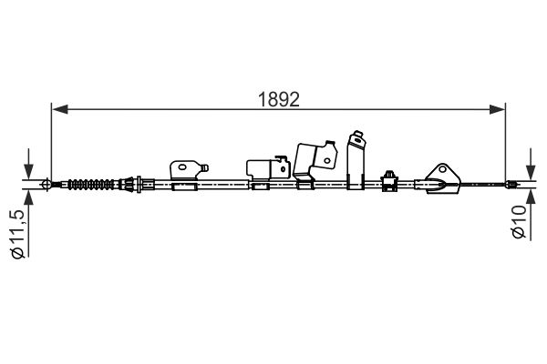 Cablu, frana de parcare 1 987 482 439 BOSCH