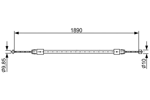 Cablu, frana de parcare 1 987 482 444 BOSCH