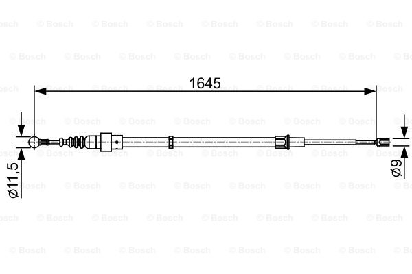Cablu, frana de parcare 1 987 482 451 BOSCH