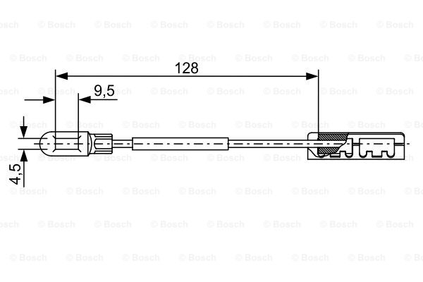 Cablu, frana de parcare 1 987 482 452 BOSCH