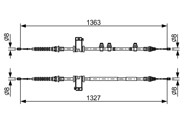 Cablu, frana de parcare 1 987 482 453 BOSCH