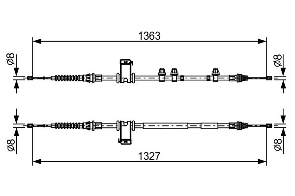 Cablu, frana de parcare 1 987 482 453 BOSCH