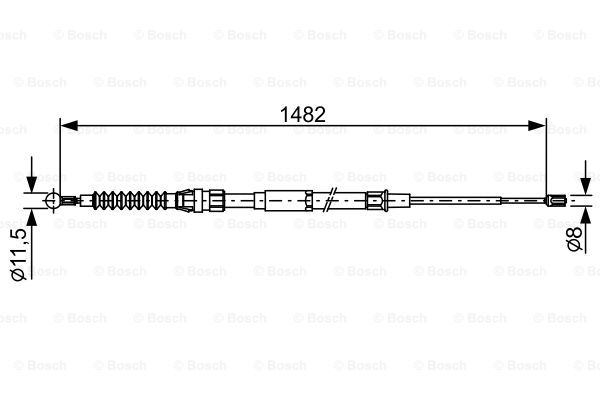 Cablu, frana de parcare 1 987 482 454 BOSCH