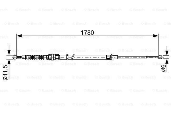 Cablu, frana de parcare 1 987 482 458 BOSCH