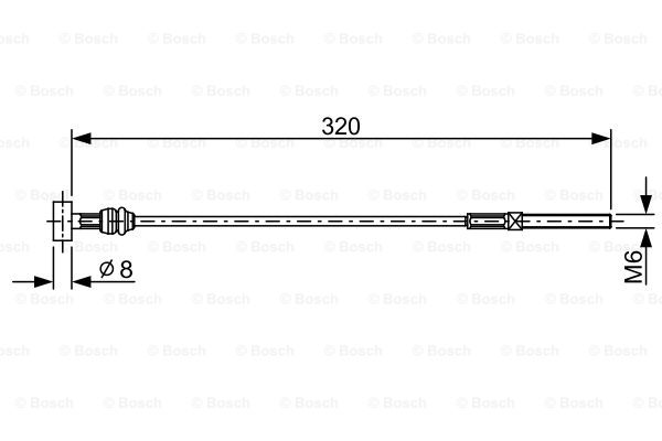 Cablu, frana de parcare 1 987 482 460 BOSCH
