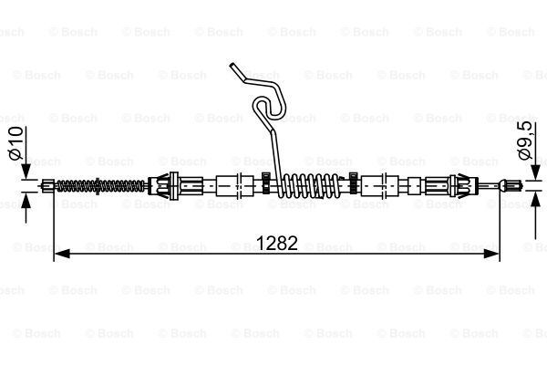 Cablu, frana de parcare 1 987 482 462 BOSCH