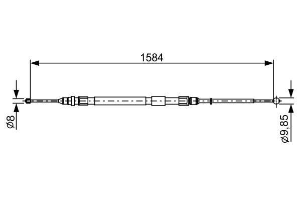 Cablu, frana de parcare 1 987 482 491 BOSCH