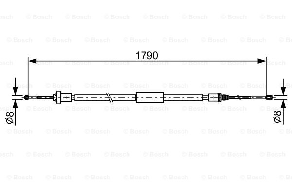 Cablu, frana de parcare 1 987 482 495 BOSCH