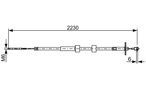 Cablu, frana de parcare 1 987 482 500 BOSCH