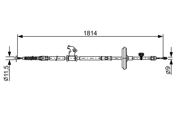 Cablu, frana de parcare 1 987 482 502 BOSCH