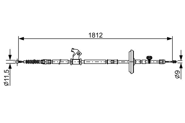 Cablu, frana de parcare 1 987 482 503 BOSCH