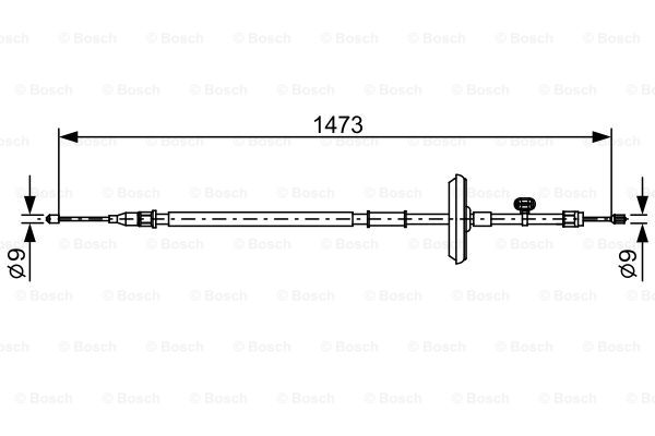 Cablu, frana de parcare 1 987 482 505 BOSCH