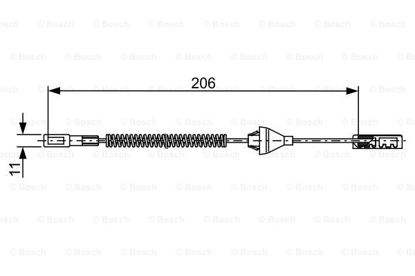 Cablu, frana de parcare 1 987 482 506 BOSCH
