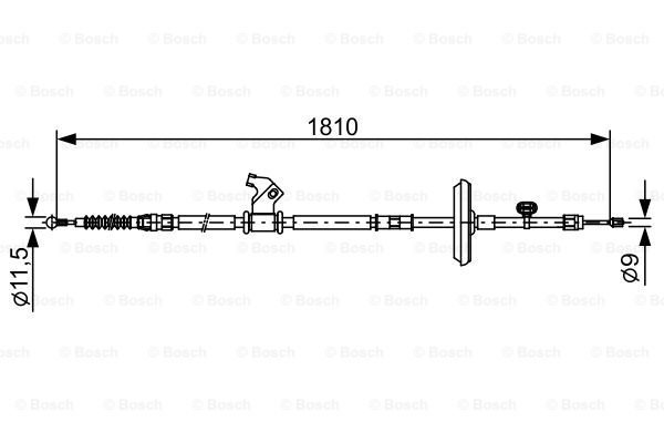 Cablu, frana de parcare 1 987 482 507 BOSCH