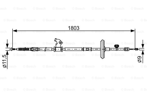 Cablu, frana de parcare 1 987 482 508 BOSCH