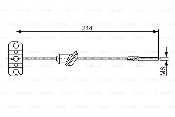 Cablu, frana de parcare 1 987 482 514 BOSCH