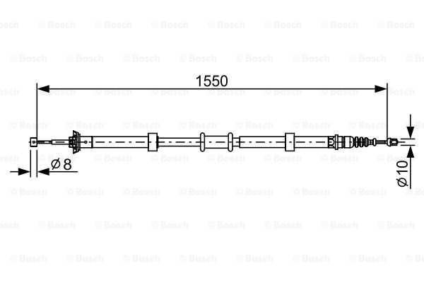Cablu, frana de parcare 1 987 482 527 BOSCH