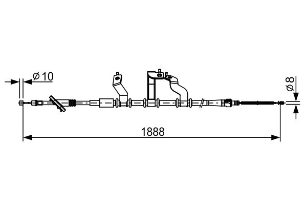 Cablu, frana de parcare 1 987 482 532 BOSCH