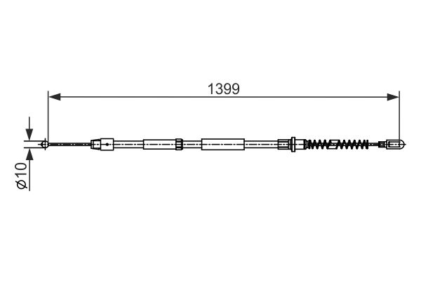 Cablu, frana de parcare 1 987 482 539 BOSCH