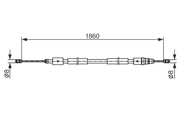 Cablu, frana de parcare 1 987 482 540 BOSCH