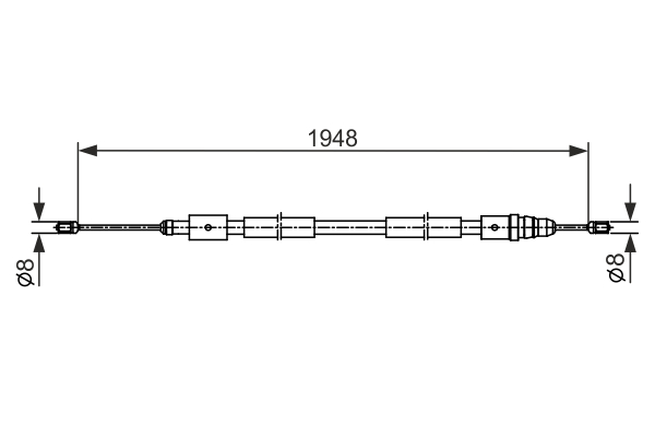 Cablu, frana de parcare 1 987 482 541 BOSCH