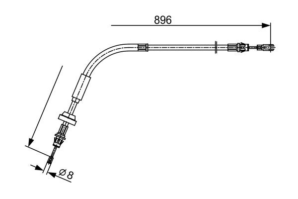 Cablu, frana de parcare 1 987 482 543 BOSCH