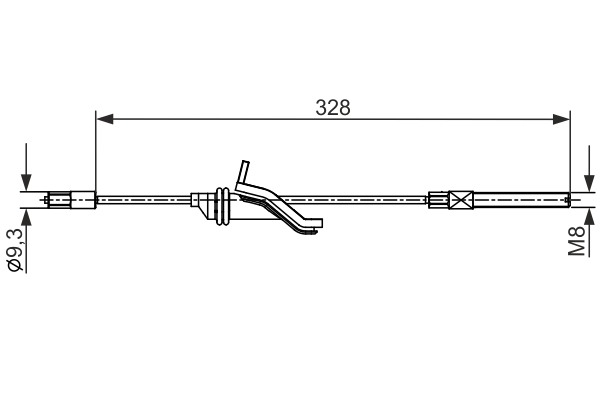 Cablu, frana de parcare 1 987 482 545 BOSCH