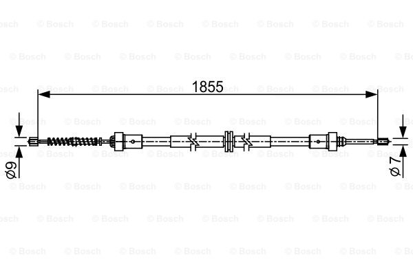 Cablu, frana de parcare 1 987 482 546 BOSCH