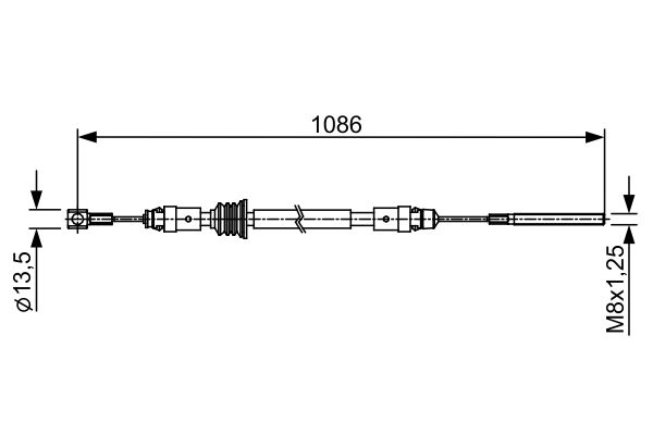 Cablu, frana de parcare 1 987 482 547 BOSCH