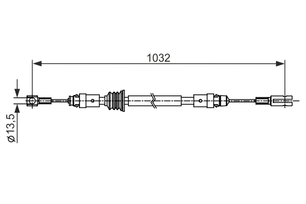Cablu, frana de parcare 1 987 482 548 BOSCH