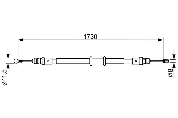 Cablu, frana de parcare 1 987 482 549 BOSCH